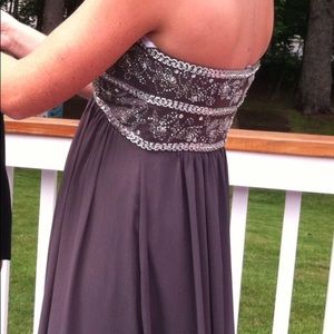 Grey prom dress